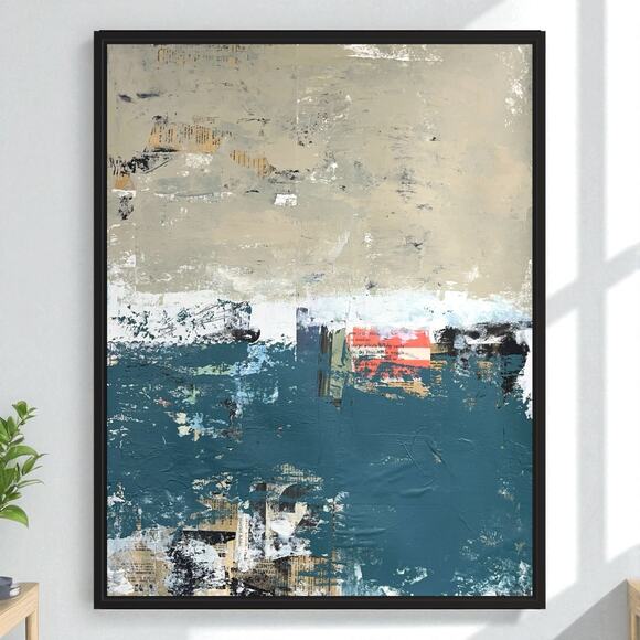 Original Mixed Media Abstract Modern Art Painting 18x24 
